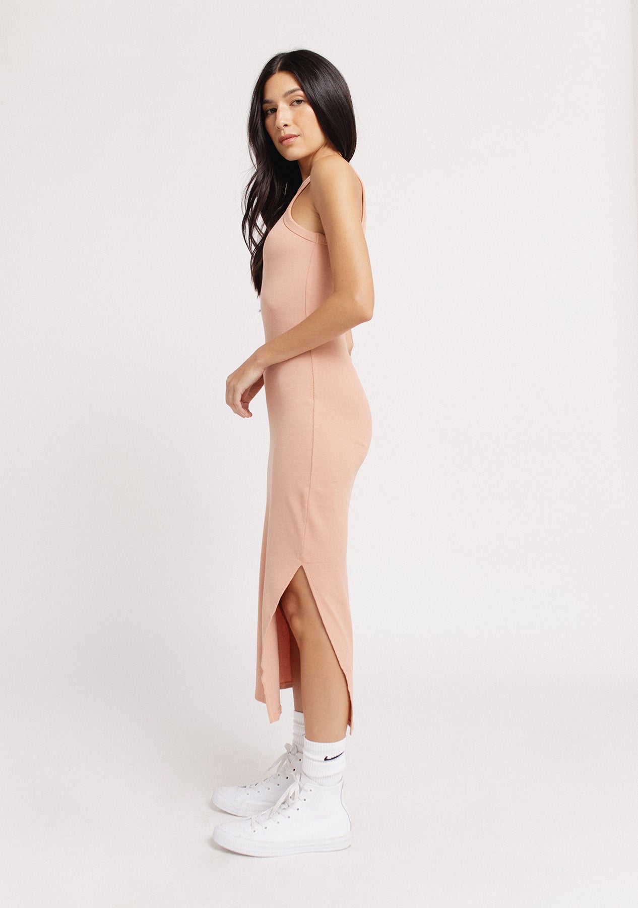 REIMI RIB MIDI DRESS