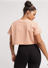 Rolled Slv Cropped T-Shirt